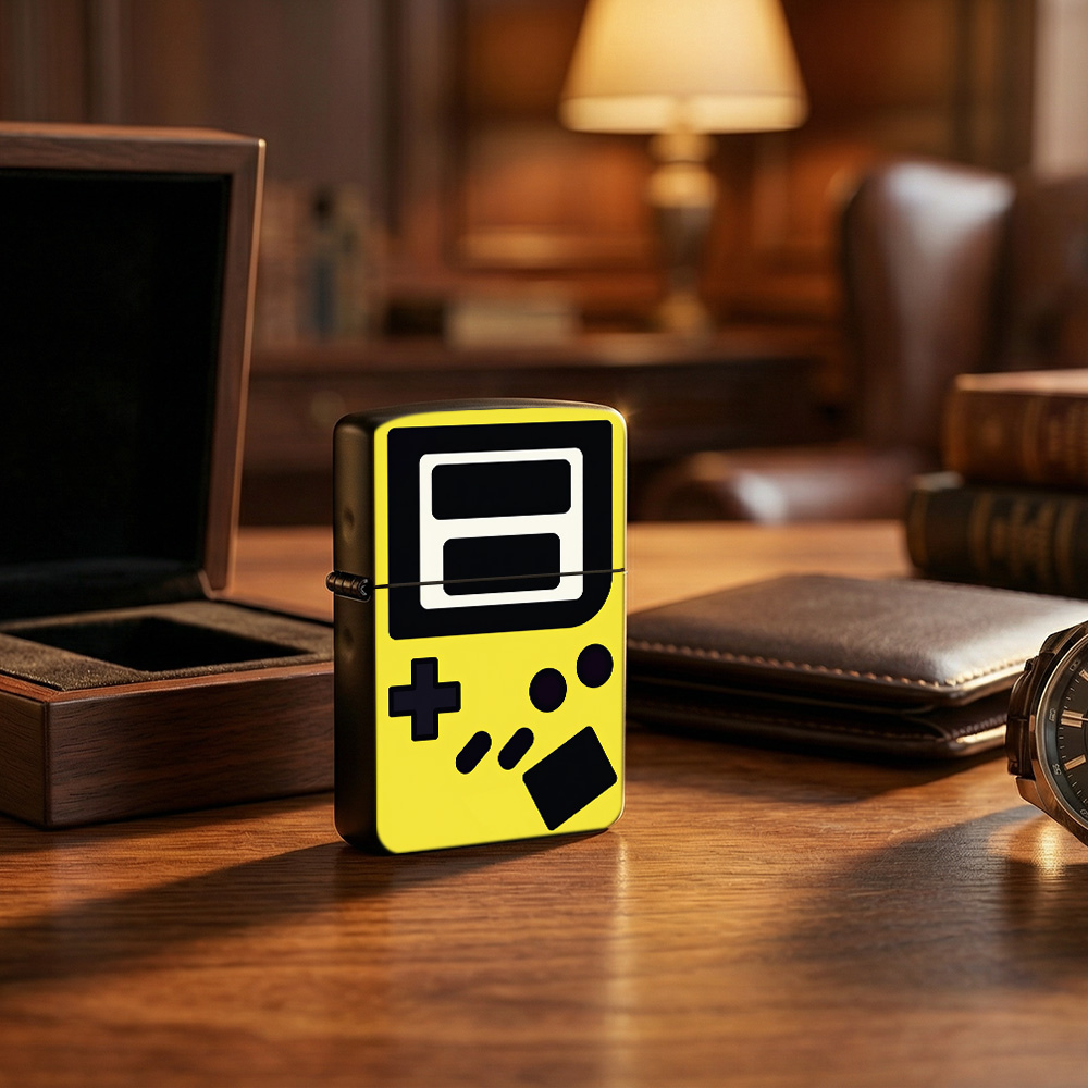 Retro.Gaming Console Yellow - Retro gaming Flip Top Lighter lighters